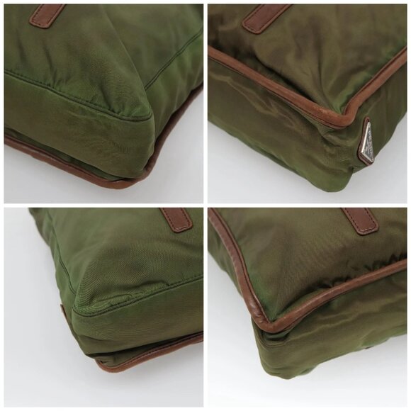 PRADA Tote Bag nylon metal Yellow Gold Auth bs28696 - Picture 14 of 16